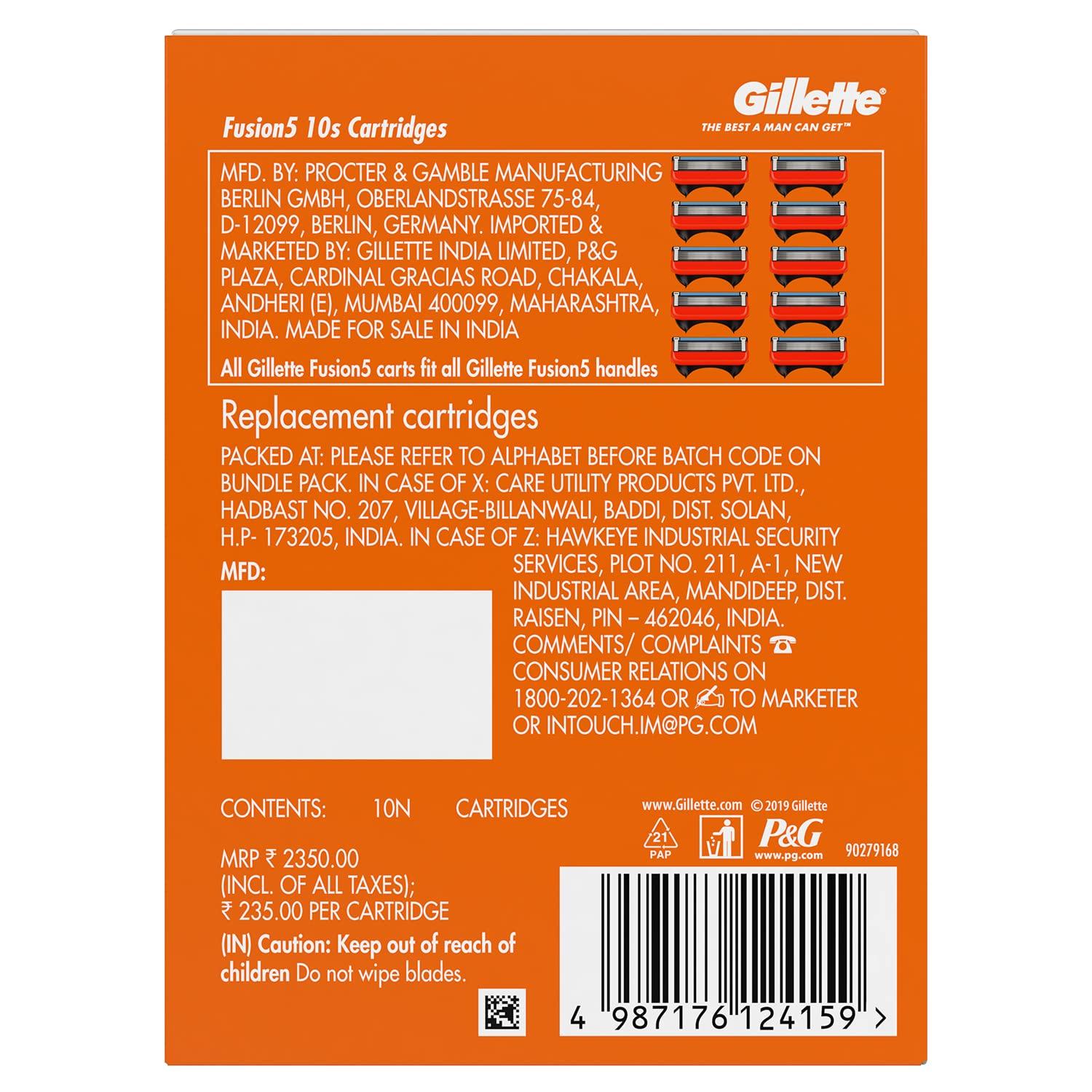 Gillette Fusion Manual 10 Blades 1 Gillette Fusion Manual 10 Blades 1