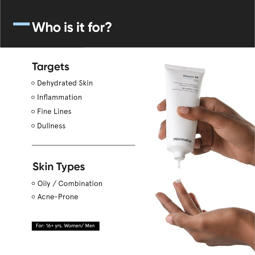 Minimalist 10% Vitamin B5 Gel Face Moisturizer For Oily1 Minimalist 10% Vitamin B5 Gel Face Moisturizer For Oily1