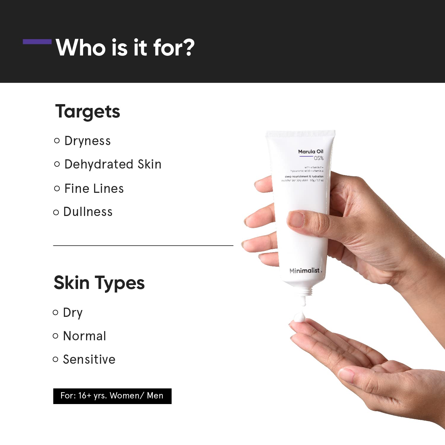 Minimalist Marula Oil 5% Face Moisturizer For Dry Skin 1 Minimalist Marula Oil 5% Face Moisturizer For Dry Skin 1