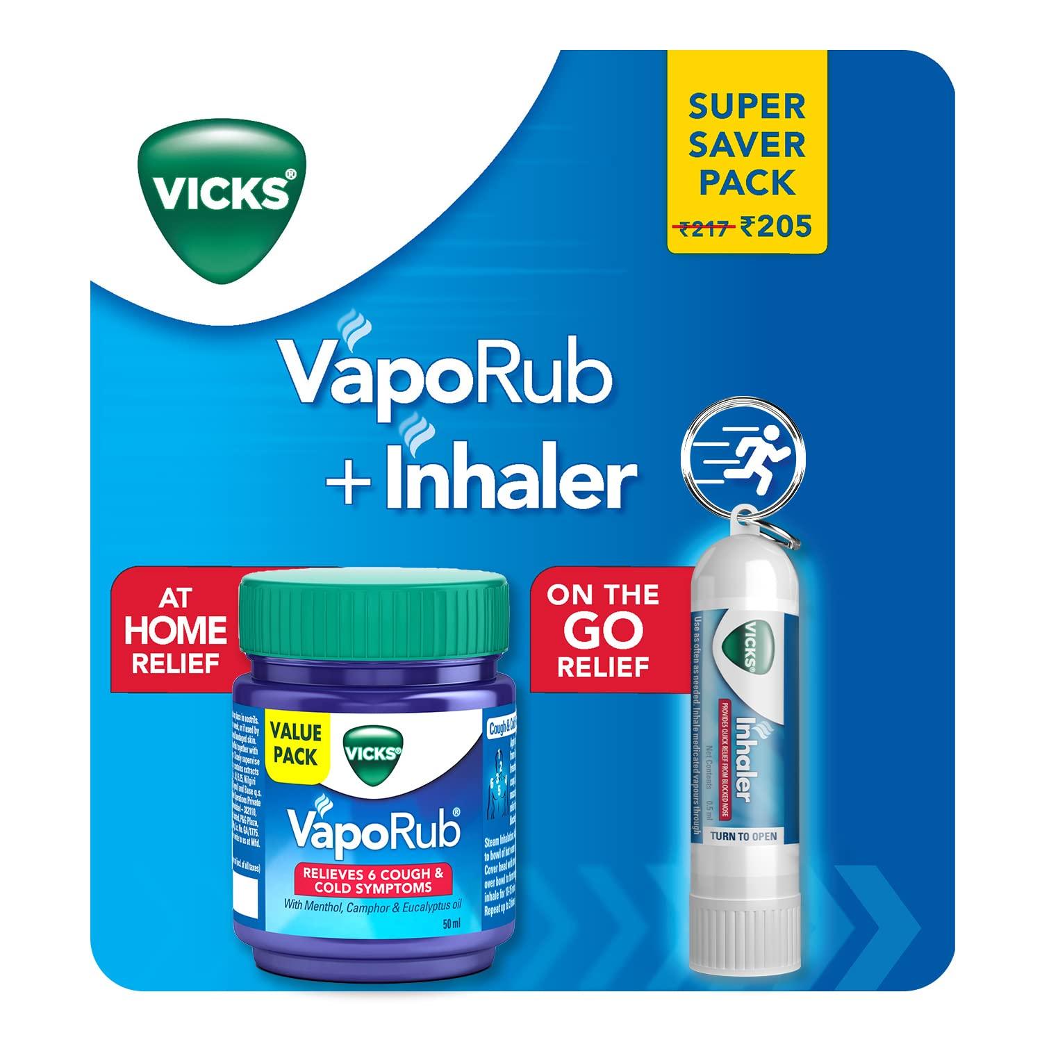 Vicks Vaporub and inhaler Vicks Vaporub and inhaler