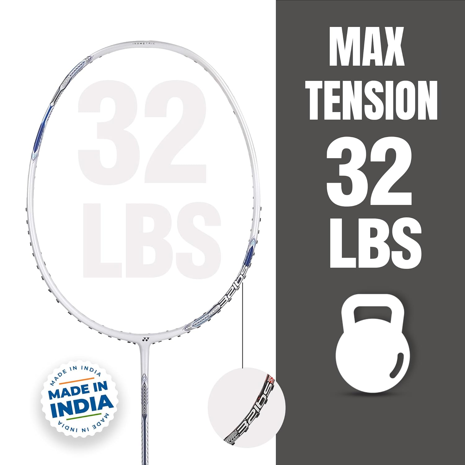 Yonex Badminton Racquet Astrox Attack 9 Pearl White2 Yonex Badminton Racquet Astrox Attack 9 Pearl White2
