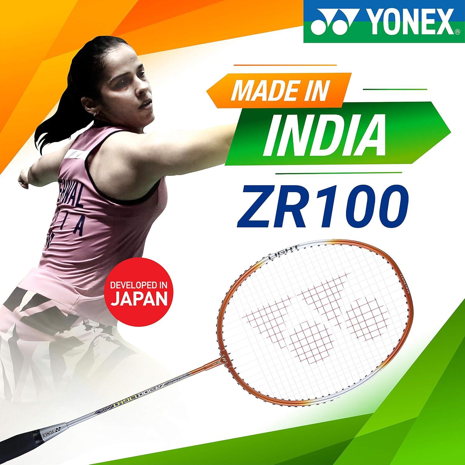 Yonex ZR 100 Light Aluminium Badminton Racquet Orange1 Yonex ZR 100 Light Aluminium Badminton Racquet Orange1